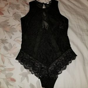 Black lace bodysuit